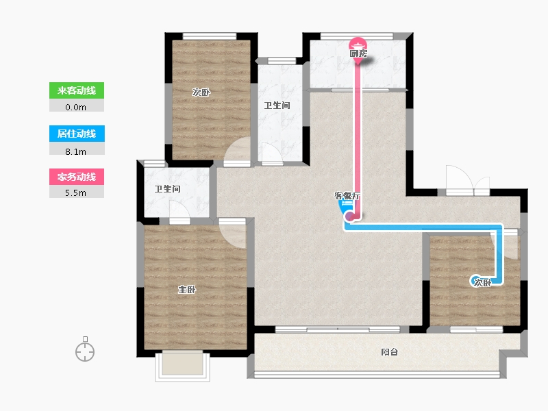 陕西省-西安市-金开·观唐府-113.60-户型库-动静线