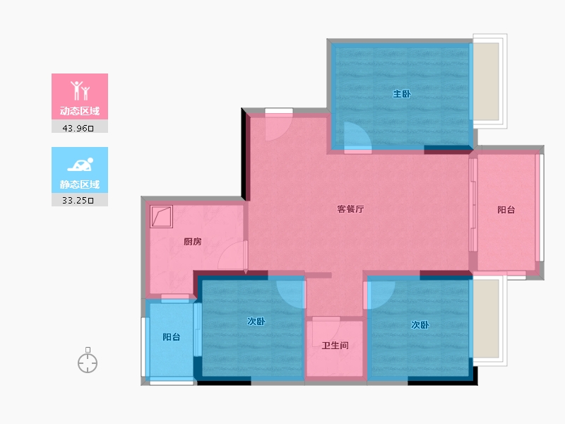 四川省-成都市-东湖优品-67.91-户型库-动静分区