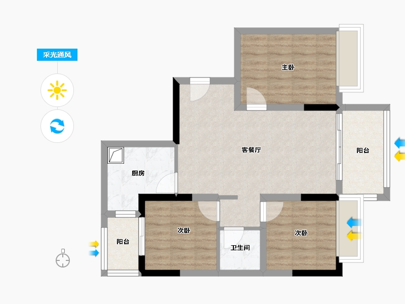 四川省-成都市-东湖优品-67.91-户型库-采光通风