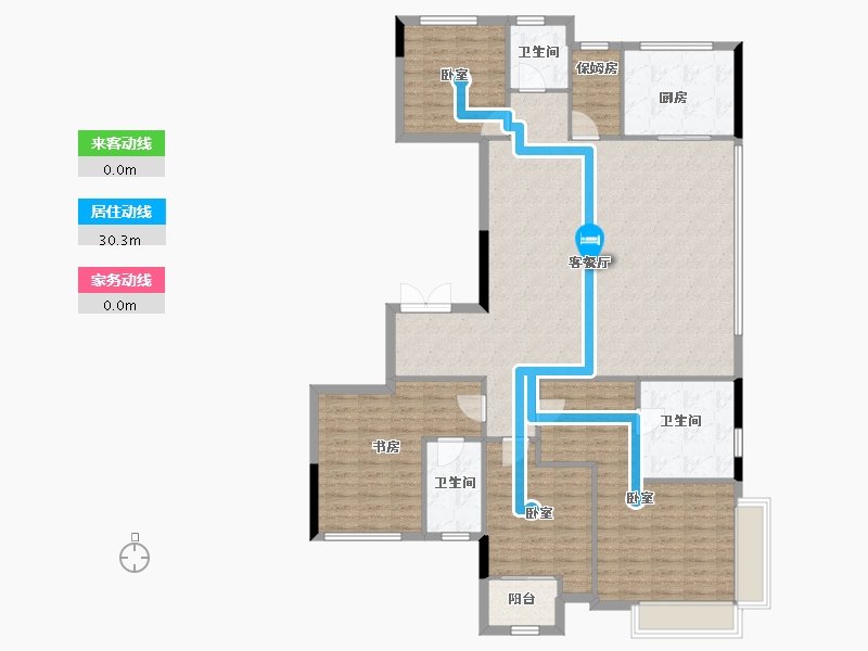 浙江省-嘉兴市-建发方洲·缦云府-150.13-户型库-动静线