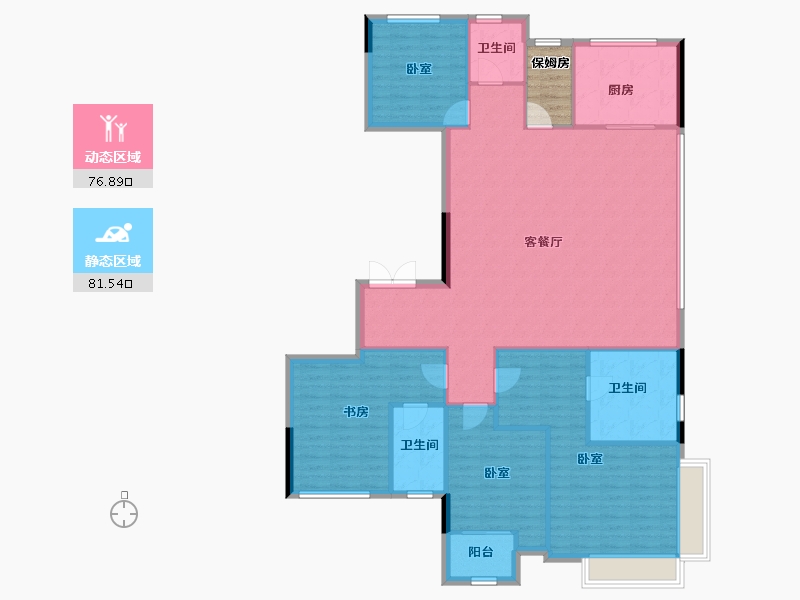 浙江省-嘉兴市-建发方洲·缦云府-150.13-户型库-动静分区