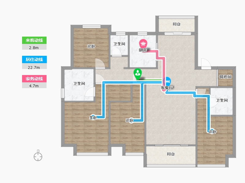 江苏省-南京市-电建洺悦府-127.11-户型库-动静线