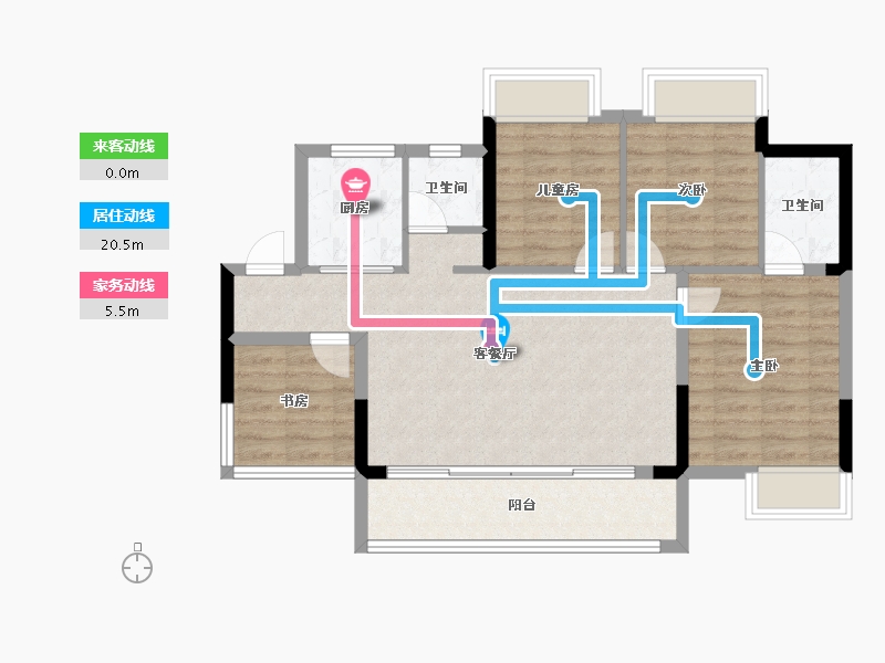 四川省-内江市-嘉宏·未来城-82.03-户型库-动静线