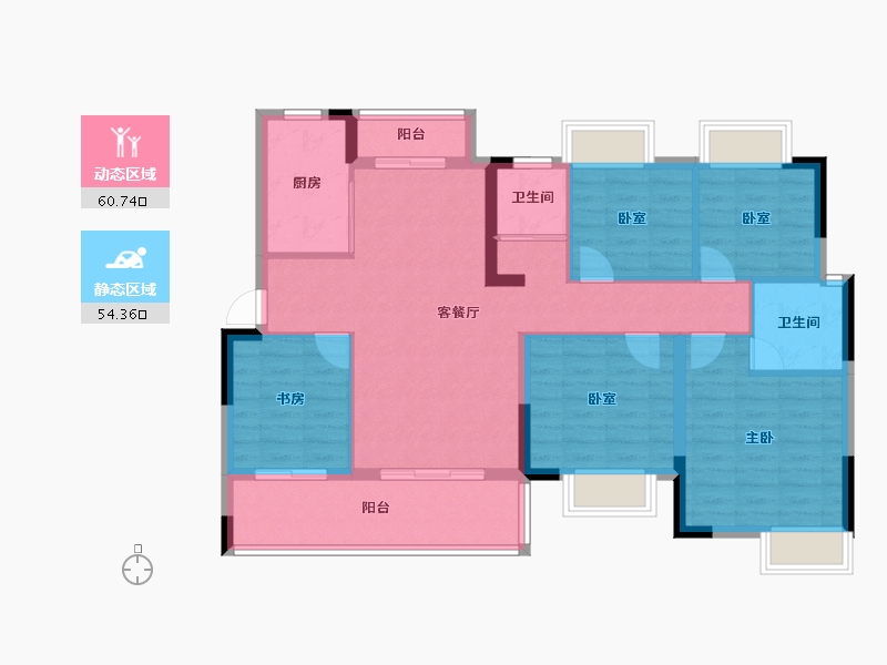 江西省-赣州市-书香雅苑-103.39-户型库-动静分区