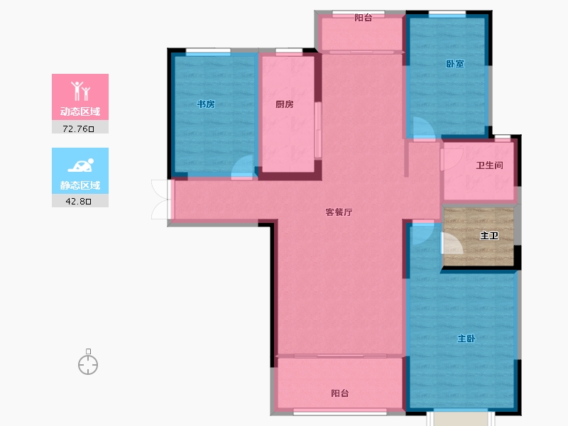 山东省-济南市-城投西江华府-108.00-户型库-动静分区