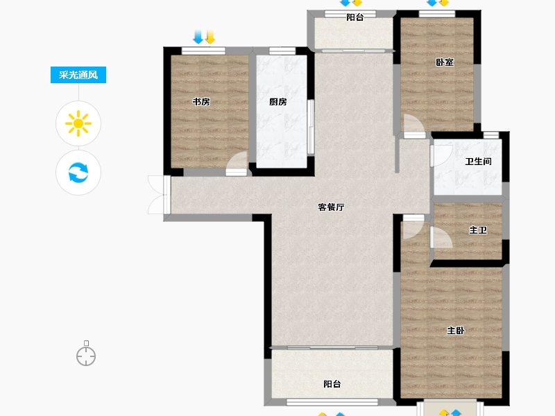 山东省-济南市-城投西江华府-108.00-户型库-采光通风