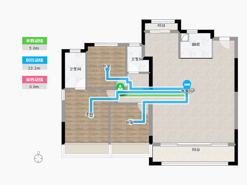 陕西省-西安市-华润置地港悦城嘉悦-105.25-户型库-动静线