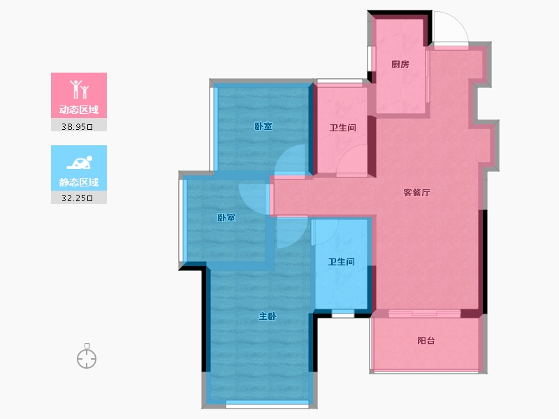 广西壮族自治区-南宁市-保利宸上印-62.48-户型库-动静分区