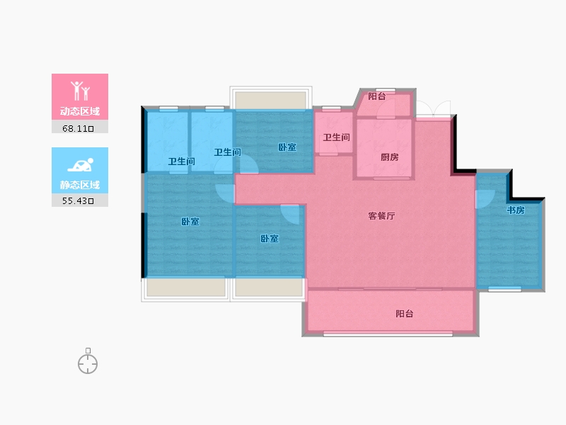 四川省-成都市-新川雅境-113.42-户型库-动静分区