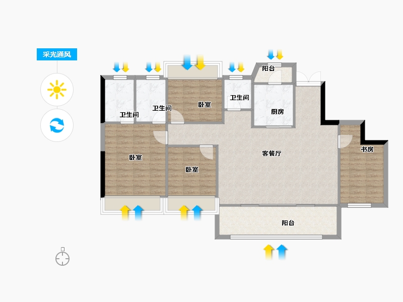 四川省-成都市-新川雅境-113.42-户型库-采光通风