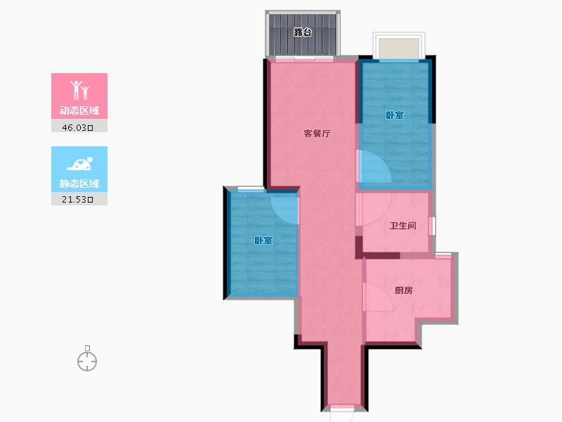 四川省-成都市-正兴紫瑞里-64.00-户型库-动静分区