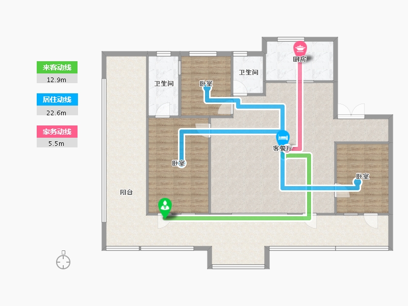 山东省-济南市-凤鸣润府-155.60-户型库-动静线