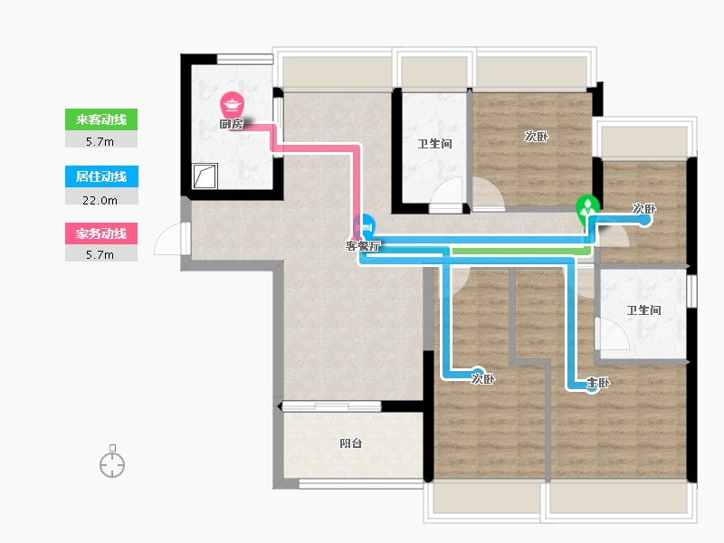 广东省-深圳市-城建云宸汇-90.44-户型库-动静线