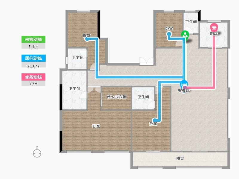 河北省-廊坊市-上善颐园含芳苑2期-231.19-户型库-动静线