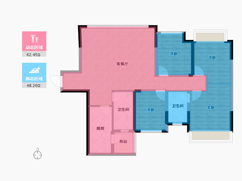 四川省-眉山市-川发芙蓉天府-98.65-户型库-动静分区