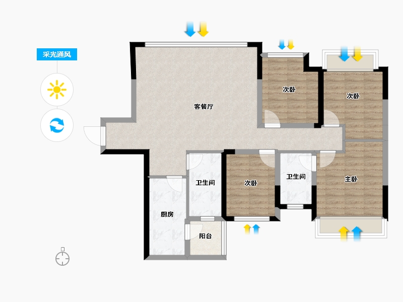 四川省-眉山市-川发芙蓉天府-98.65-户型库-采光通风