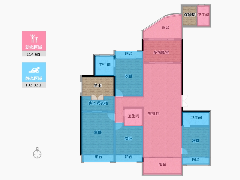 广东省-广州市-星河湾·半岛五號-211.98-户型库-动静分区