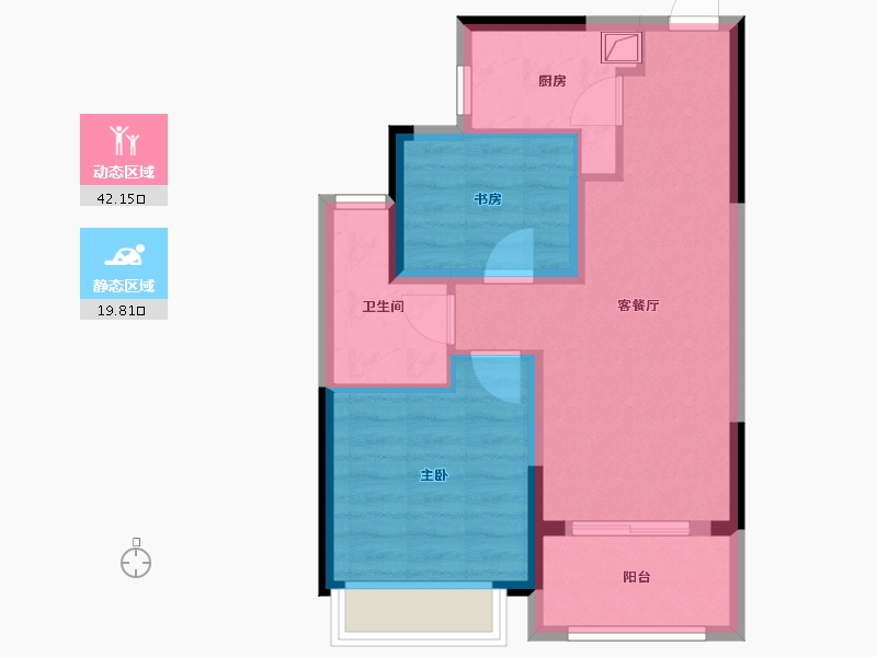 上海-上海市-金鼎睿府-54.40-户型库-动静分区