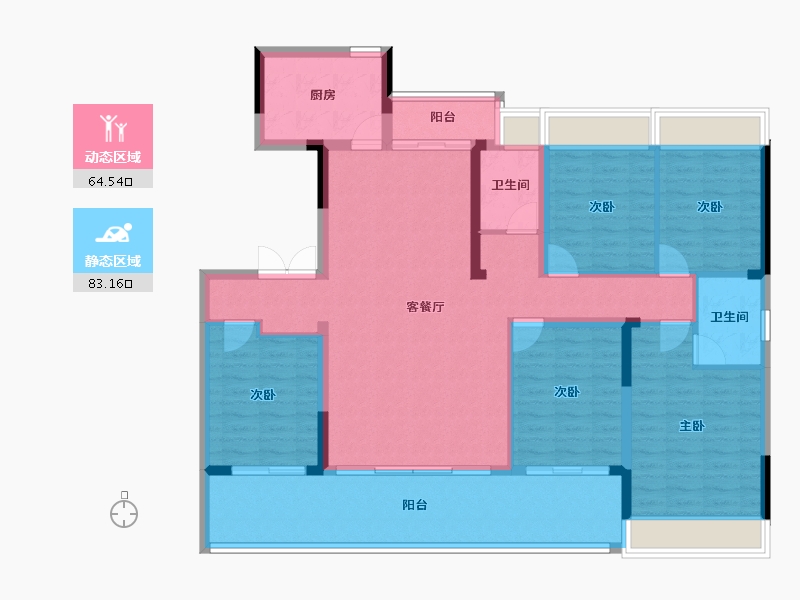 江西省-南昌市-赣地佳苑-133.61-户型库-动静分区