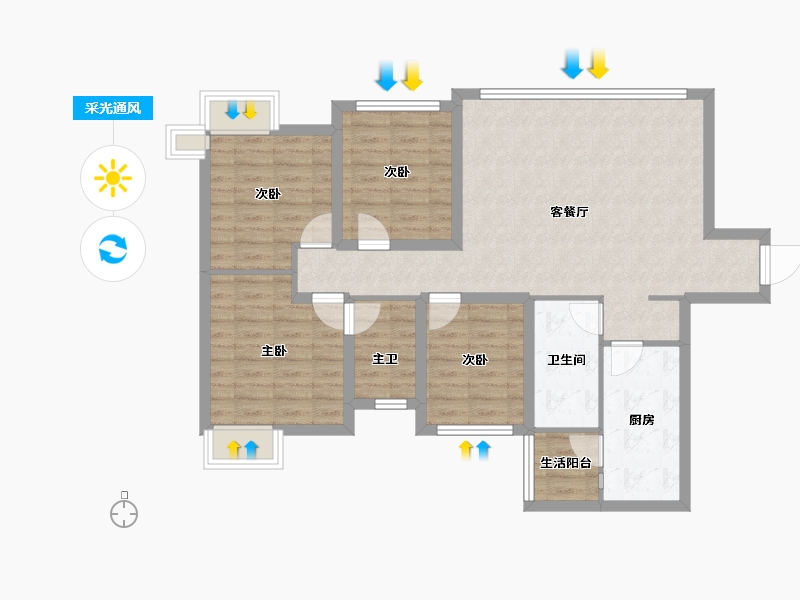 四川省-眉山市-川发芙蓉天府-96.78-户型库-采光通风