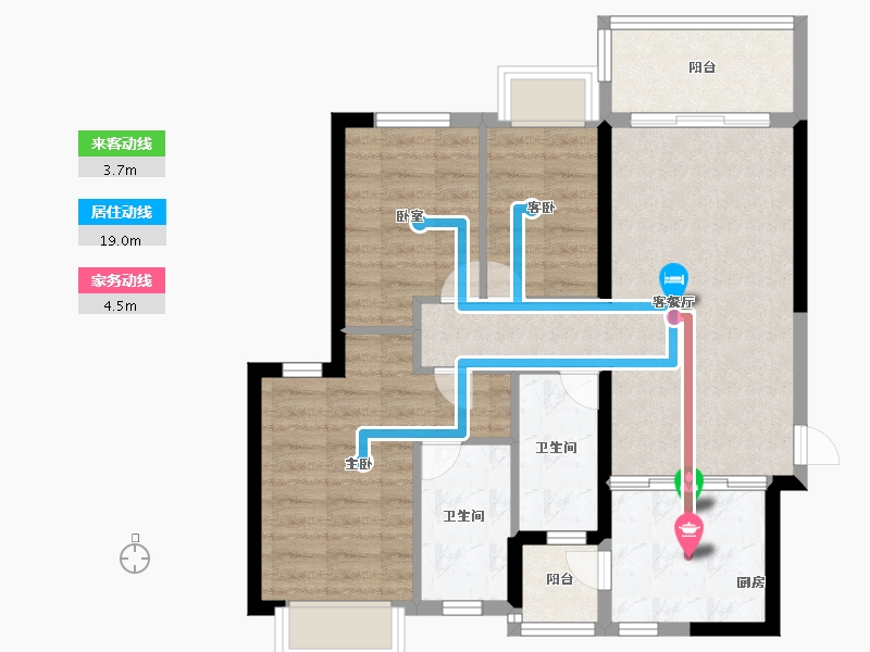 广东省-广州市-广州恒大悦府-75.20-户型库-动静线