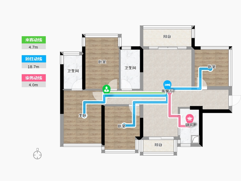 广西壮族自治区-南宁市-轨道云启-85.86-户型库-动静线