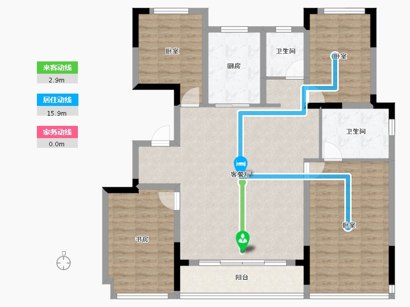 浙江省-杭州市-泊缦府-116.01-户型库-动静线