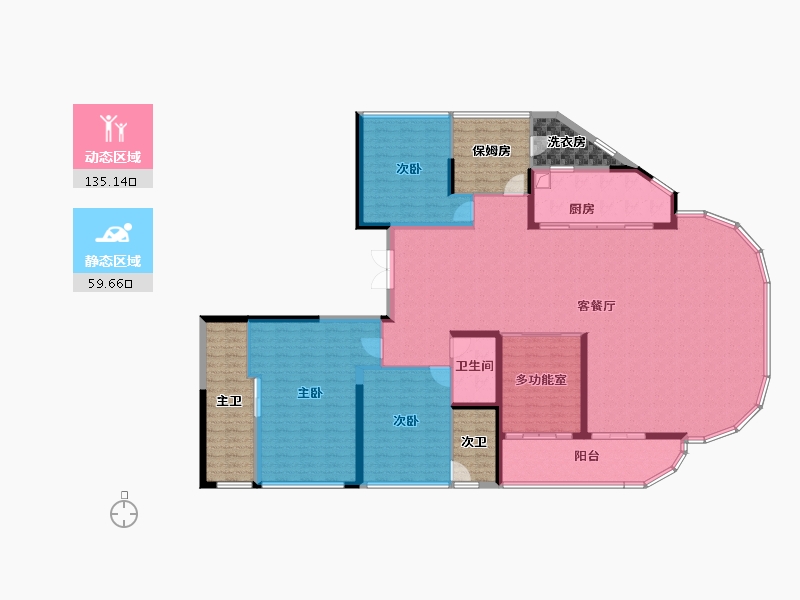 浙江省-金华市-新纪元启元-209.34-户型库-动静分区