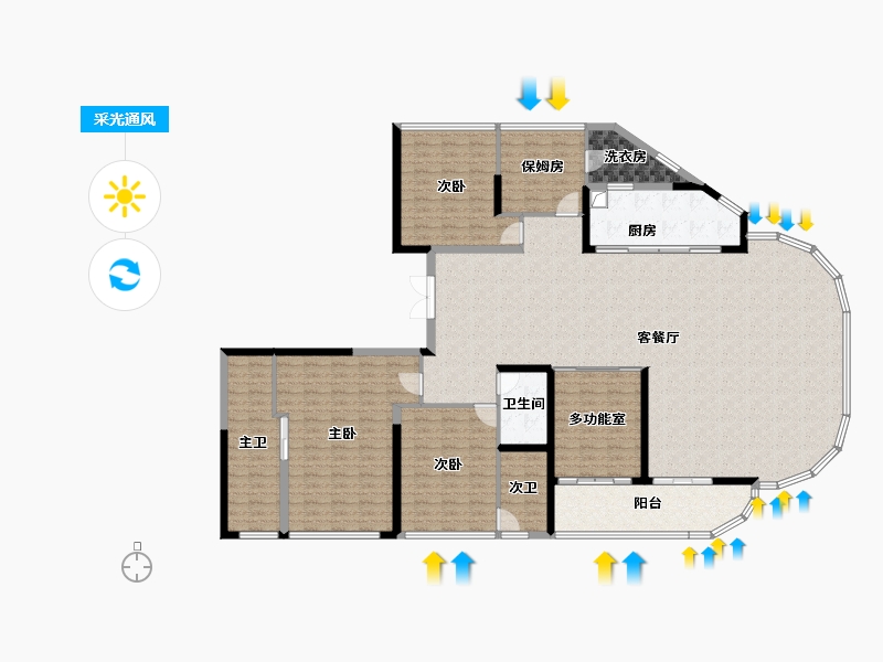 浙江省-金华市-新纪元启元-209.34-户型库-采光通风