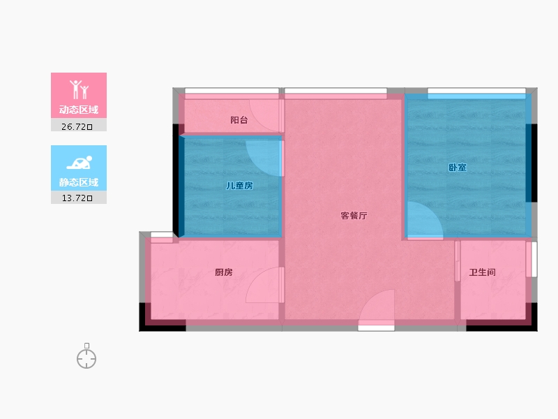 福建省-福州市-花海里书香里-35.98-户型库-动静分区