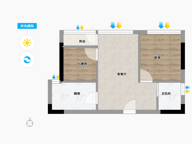 福建省-福州市-花海里书香里-35.98-户型库-采光通风