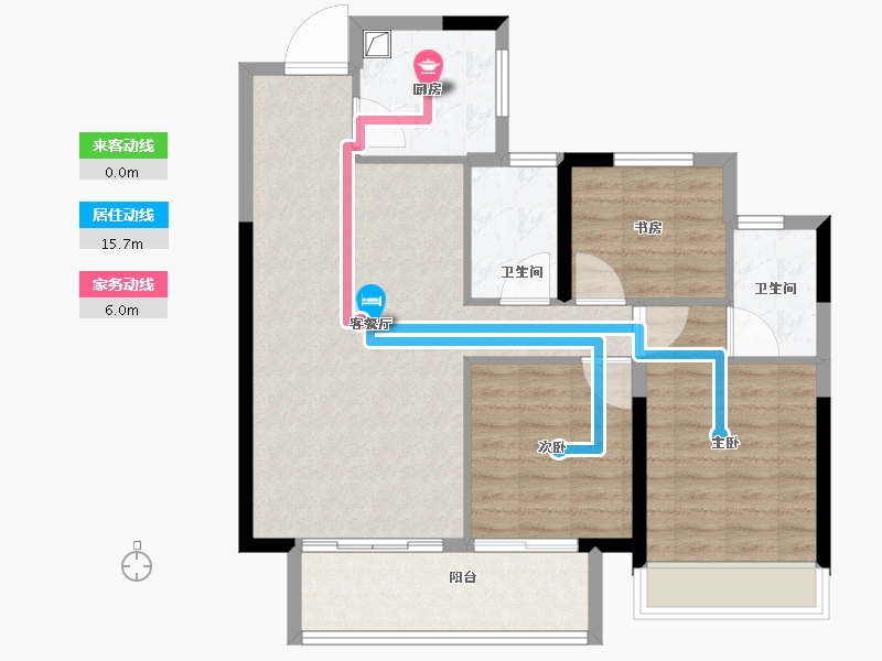 甘肃省-庆阳市-阳周一品-87.72-户型库-动静线