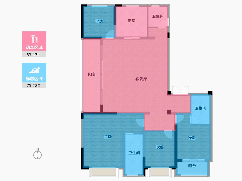 浙江省-宁波市-璟辰府-143.99-户型库-动静分区