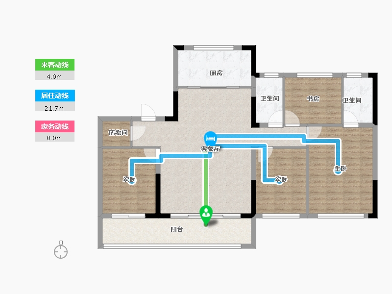 浙江省-宁波市-中海·玖樾-118.00-户型库-动静线