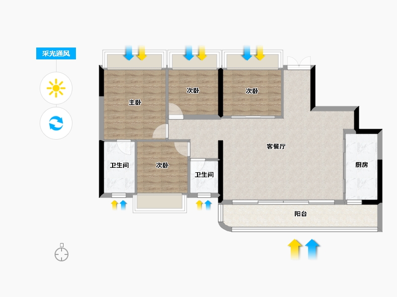 四川省-成都市-新川雅境-101.11-户型库-采光通风