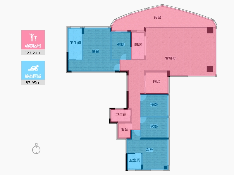 广东省-佛山市-城发·高明壹号-195.72-户型库-动静分区