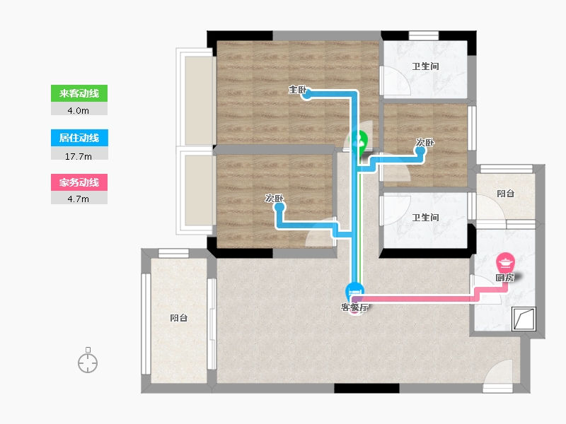 四川省-成都市-东湖优品-71.76-户型库-动静线