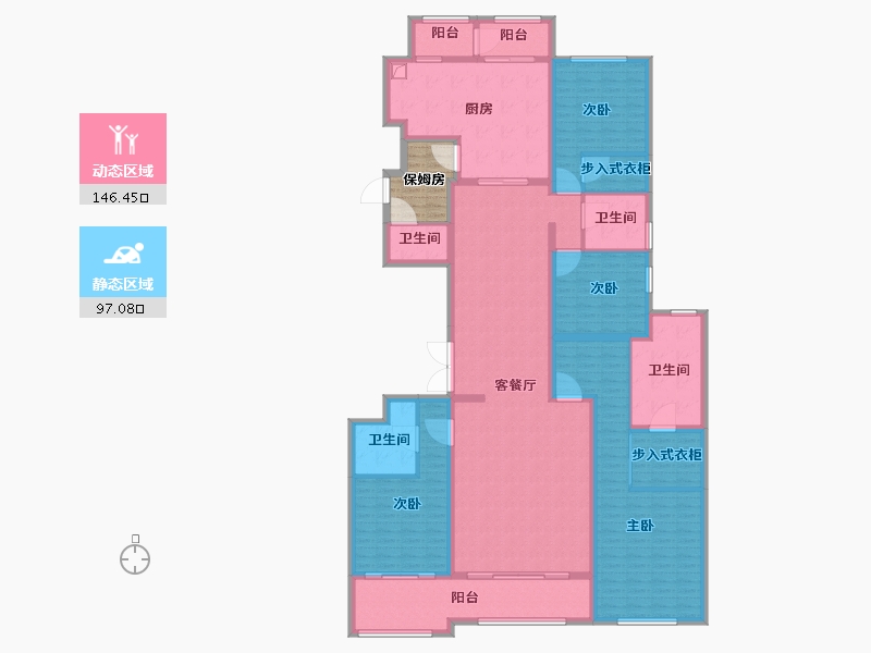 上海-上海市-融创外滩壹号院-228.00-户型库-动静分区