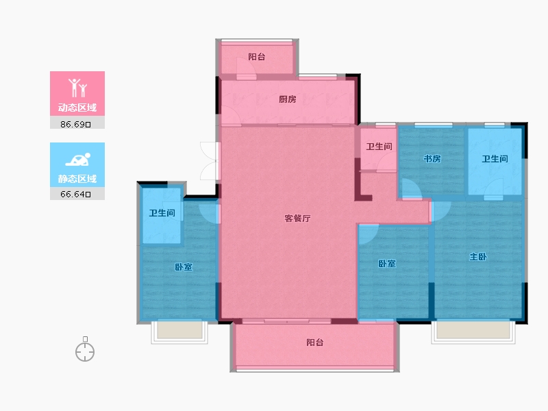 江苏省-南京市-梧桐公馆-140.00-户型库-动静分区