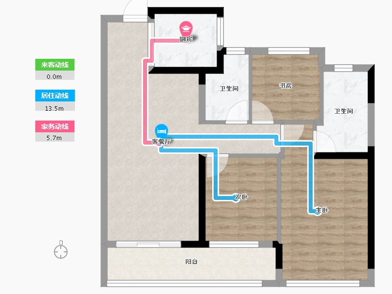 浙江省-杭州市-中天珺楠府-79.10-户型库-动静线