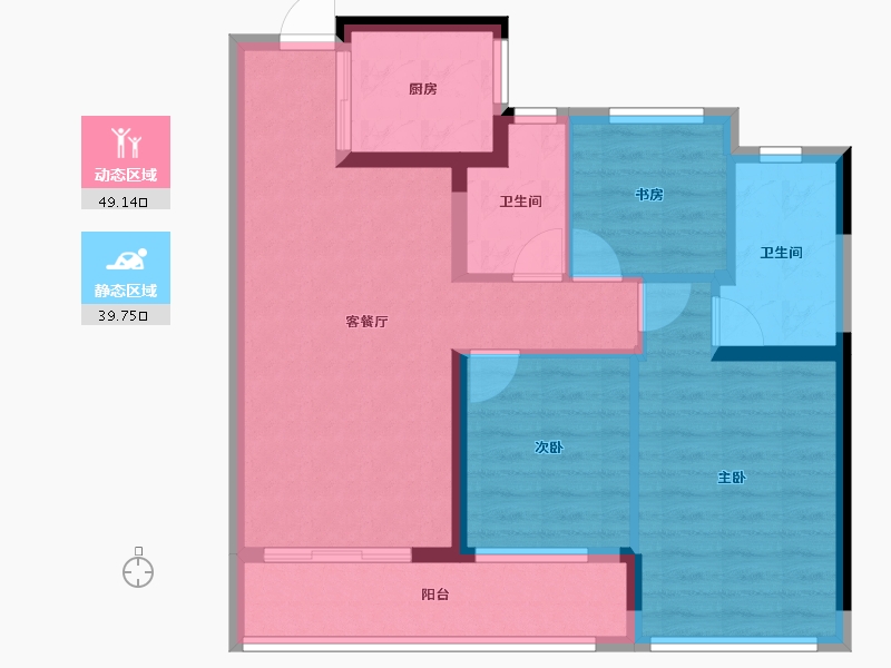 浙江省-杭州市-中天珺楠府-79.10-户型库-动静分区