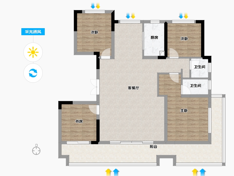 河南省-商丘市-住友·翰林府-119.20-户型库-采光通风