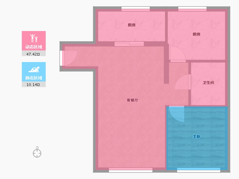 青海省-西宁市-泰来阳光-51.62-户型库-动静分区