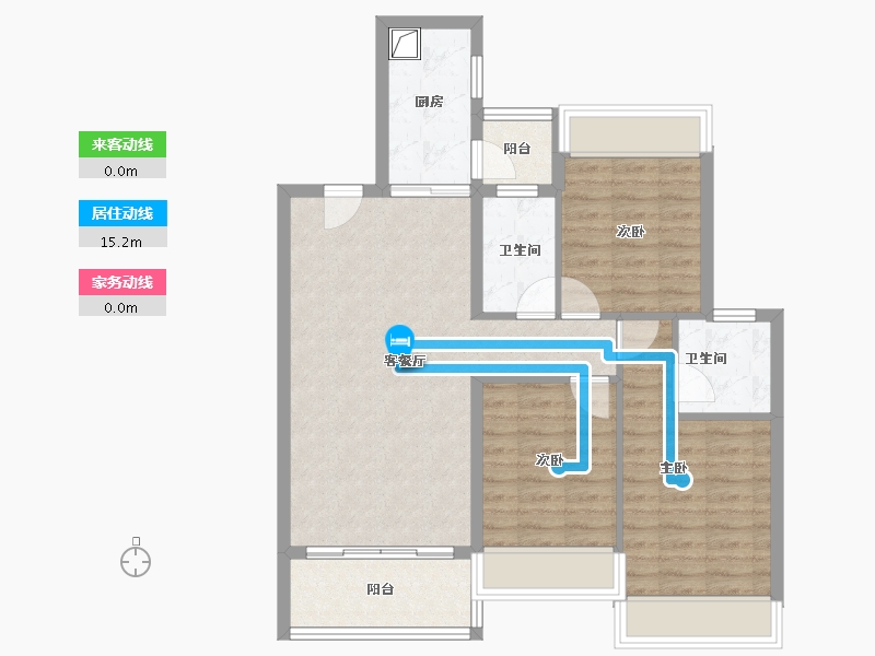 广东省-佛山市-广佛新世界花园洋房-81.44-户型库-动静线