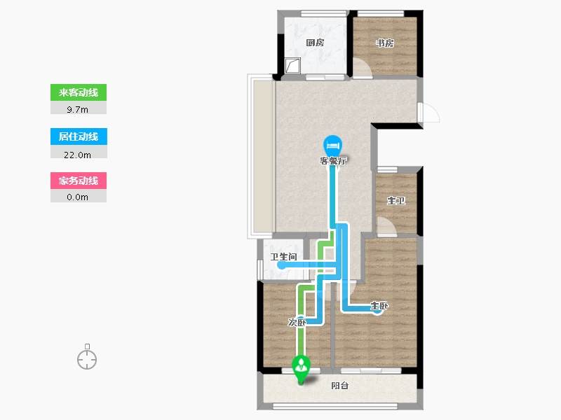 浙江省-杭州市-中天珺楠府-79.34-户型库-动静线