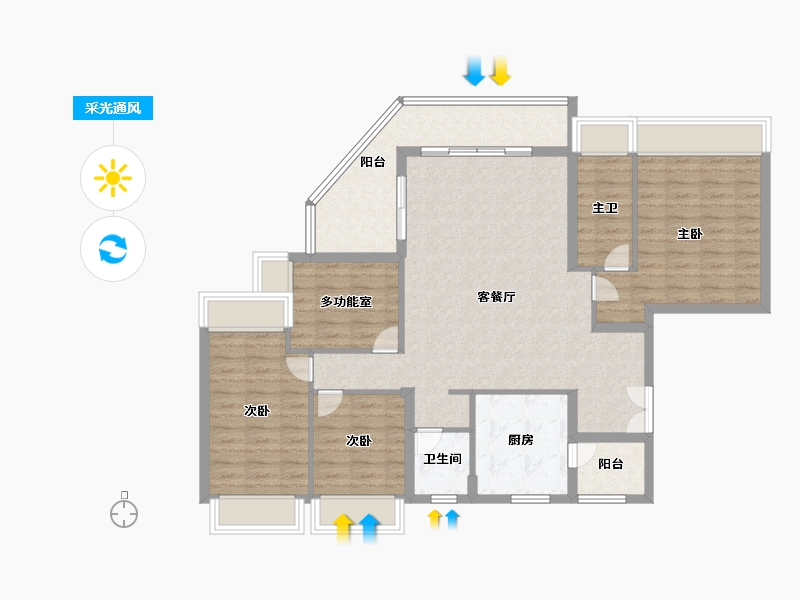 广东省-佛山市-城发·高明壹号-112.11-户型库-采光通风