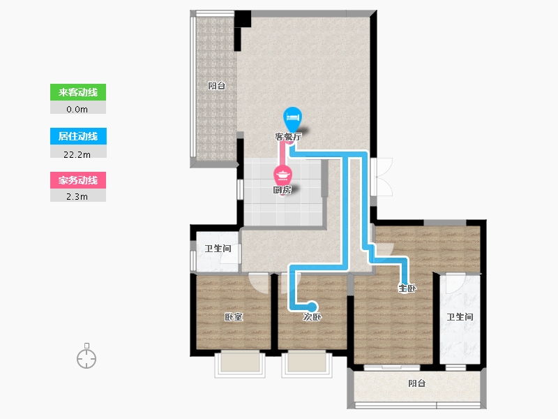 湖北省-武汉市-武汉城建·中央雲璟-111.55-户型库-动静线