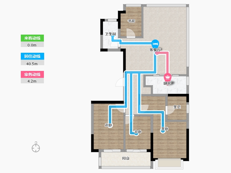 上海-上海市-中铁建万科朗拾花语-112.00-户型库-动静线