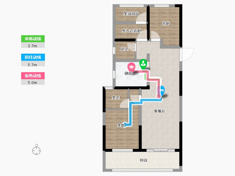 河南省-郑州市-谦祥·雲栖-86.39-户型库-动静线