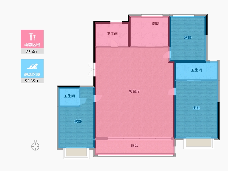 上海-上海市-金鼎睿府-132.00-户型库-动静分区